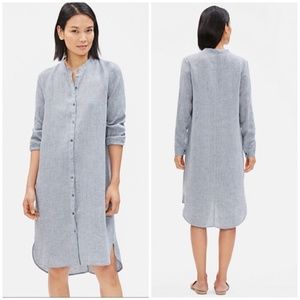 Eileen Fisher Light Blue Linen Shirt Dress Size S / Small